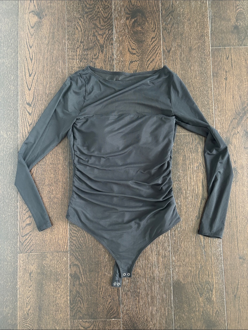 Long Sleeve Black One-Piece Bodysuit